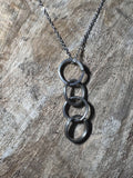 Vintage Fork Tine Link Necklace – Handmade Silverware Jewelry – Stainless Steel Chain